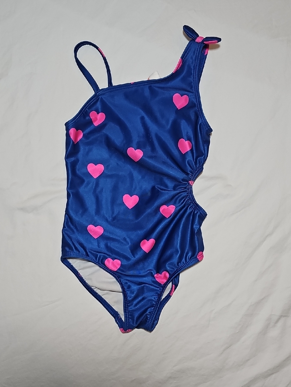 Cat & Jack Blue Swimsuit with Pink Accents